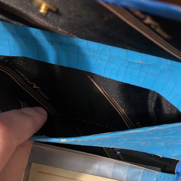 Vintage 1987 Blue Leather Rolf Wallet with all Packing Inserts NOS - Picture 13 of 13